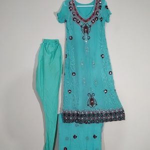 3 piece party wear Georgette Shalwar kameez